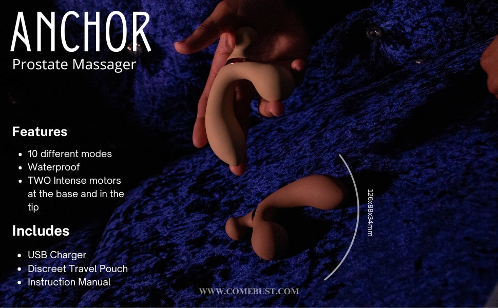 ANCHOR Powerful Prostate Massager For Men Quiet Waterproof and Rechargeable