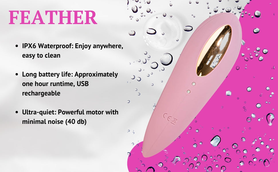 FEATHER Dual Vibrator 7-Speed Vibrator for Women
