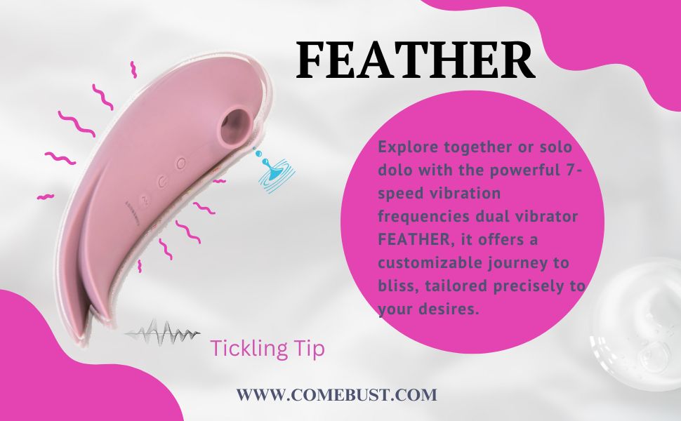 FEATHER Dual Vibrator 7-Speed Vibrator for Women