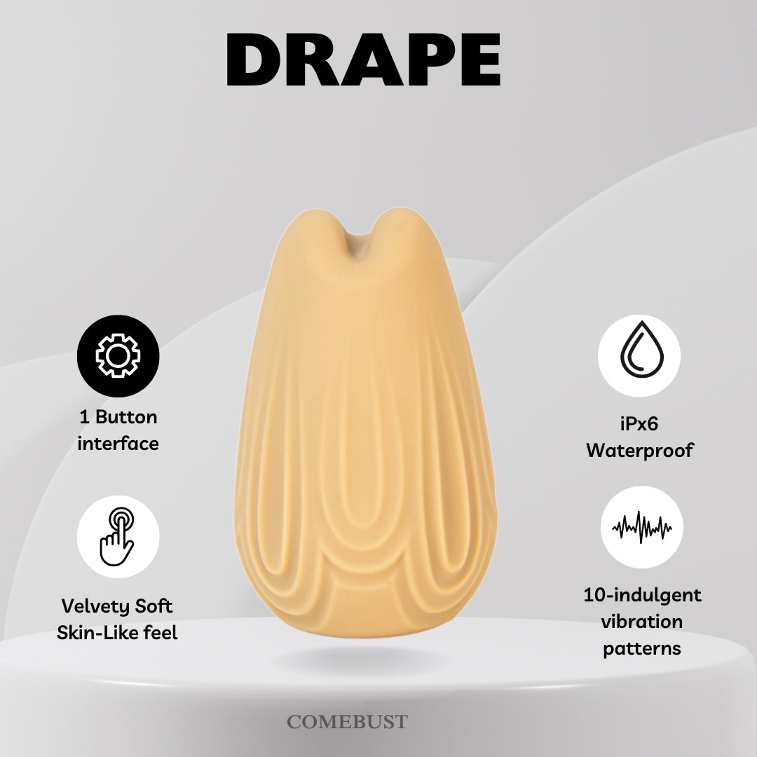 DRAPE Powerful Quiet 10 Speed Vibrator for Women Discreet Charger and Travel Bag Included
