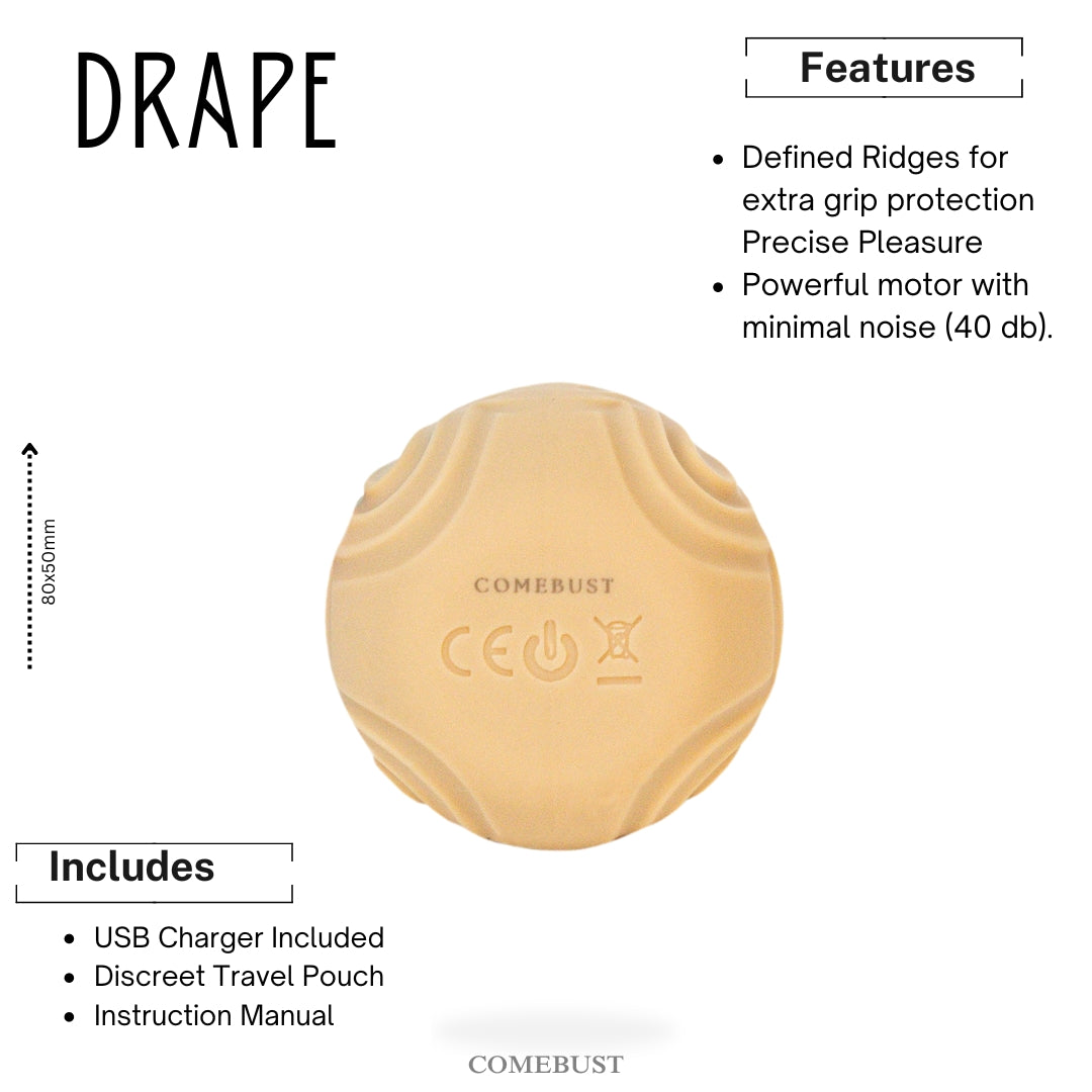 DRAPE Powerful Quiet 10 Speed Vibrator for Women Discreet Charger and Travel Bag Included